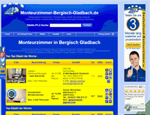 Tablet Screenshot of monteurzimmer-bergisch-gladbach.de